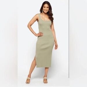 NWT Olive WAYF Ribbed Tank Dress